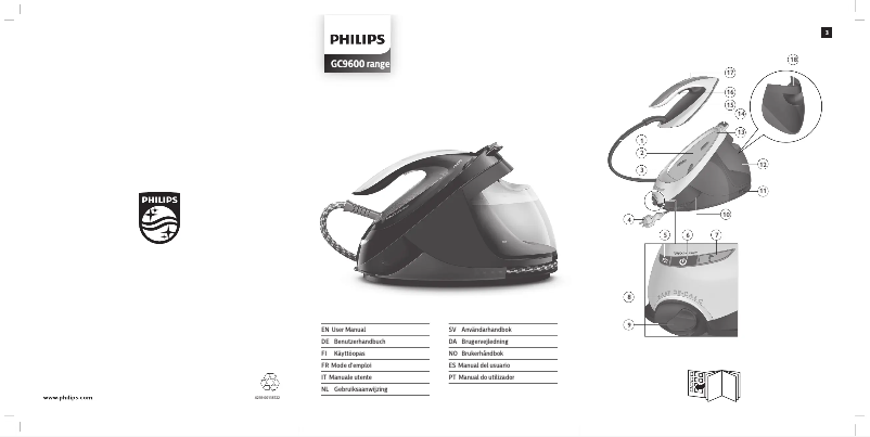 Image de la première page du manuel de l'appareil PerfectCare Elite GC9636