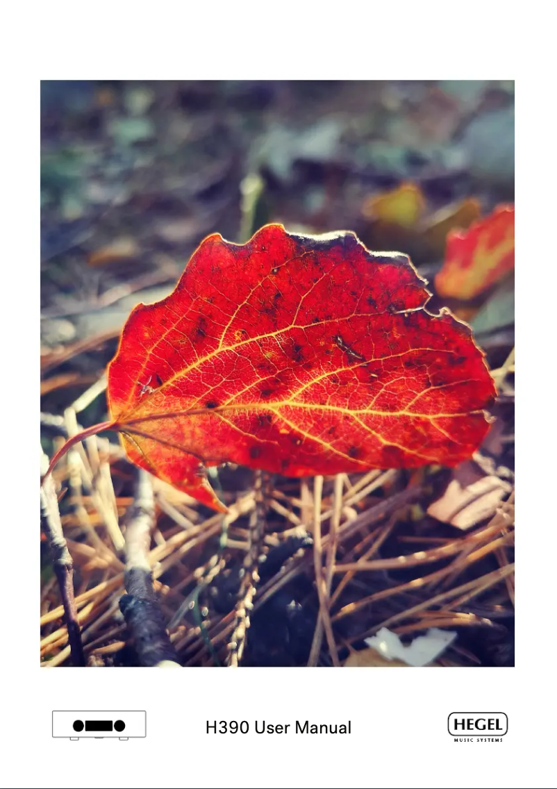 Image de la première page du manuel de l'appareil H390