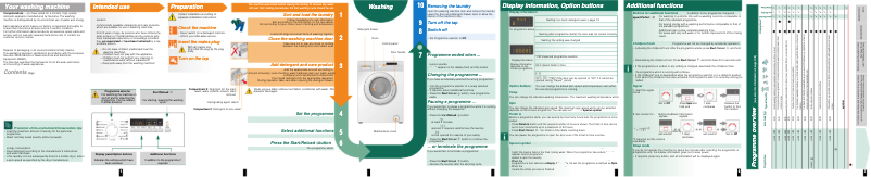 Page 1 de la notice Manuel d'utilisation et d'entretien Siemens WS10X261BY