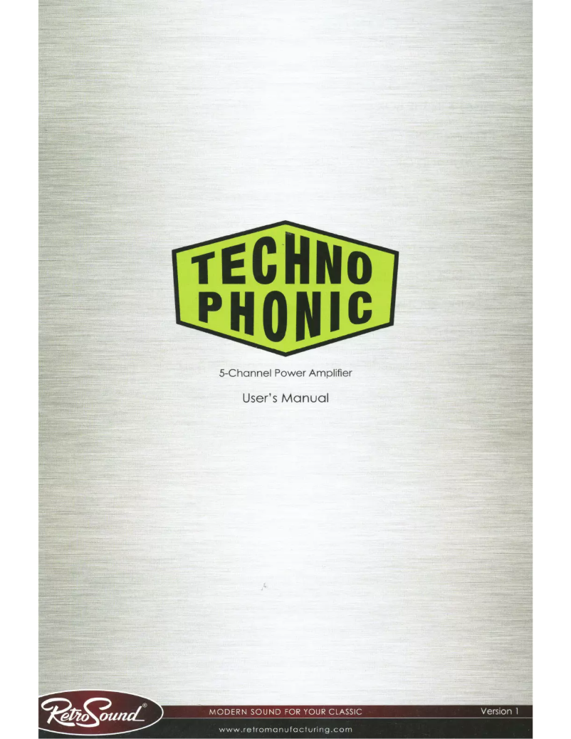 Page 1 de la notice Manuel utilisateur RetroSound Technophonic