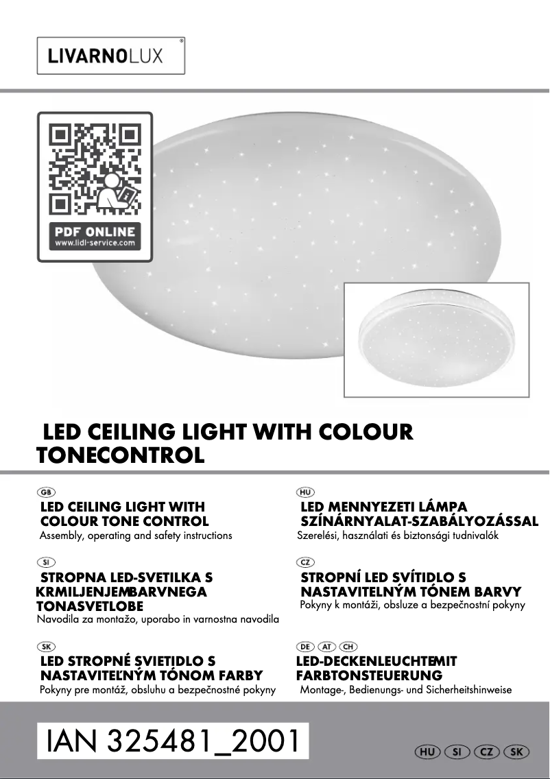 Image de la première page du manuel de l'appareil IAN 325481