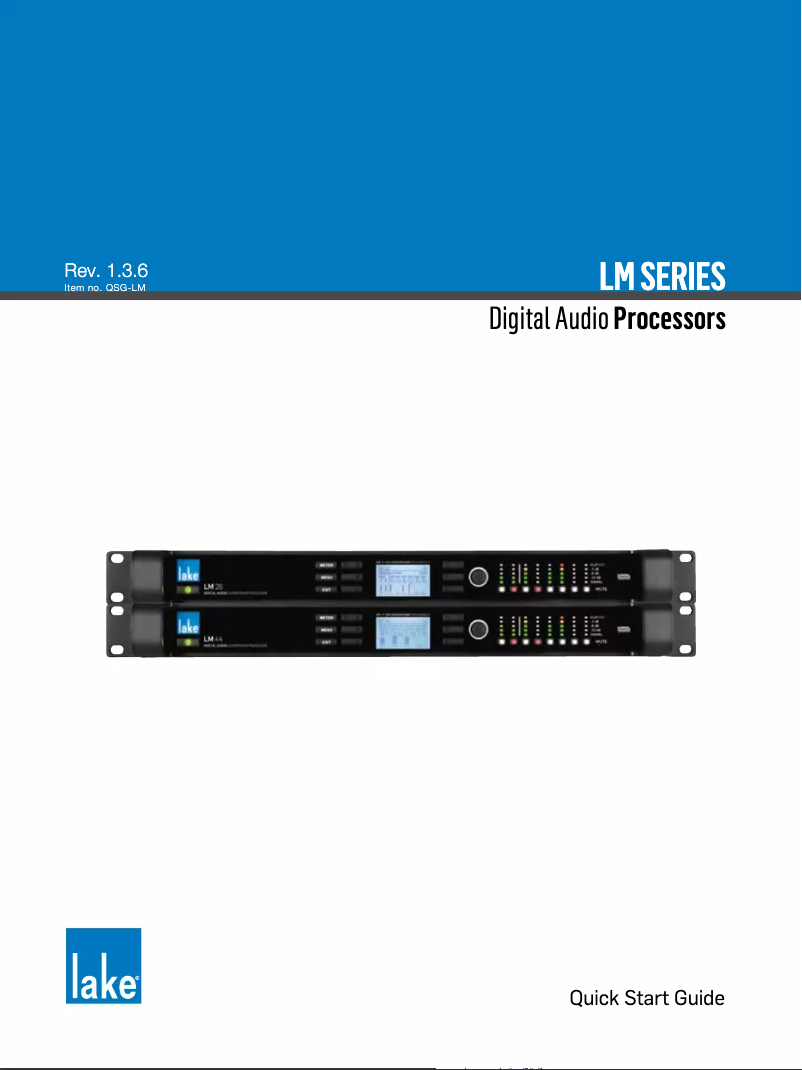 Page n°1 - Guide de démarrage rapide Lake LM 44