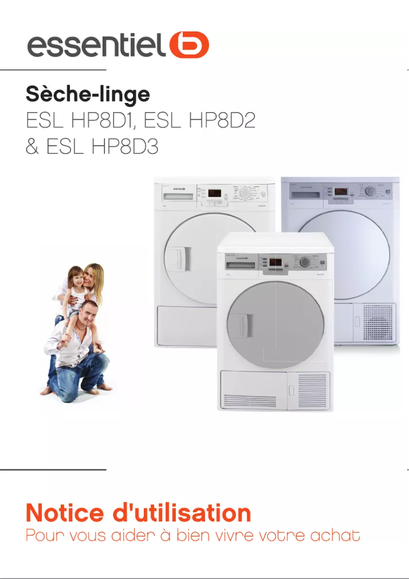 Page 1 de la notice Manuel utilisateur Essentiel B ESL HP8D1