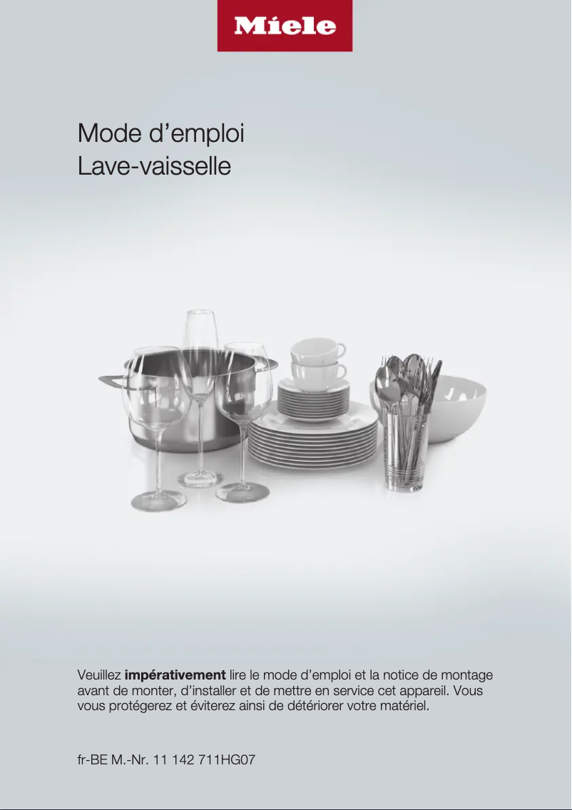 Page n°1 - Manuel utilisateur Miele G7100 SCU CS