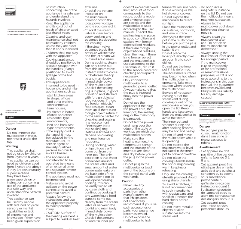 Página 1 del manual Manual de usuario Philips Daily Collection HD4725