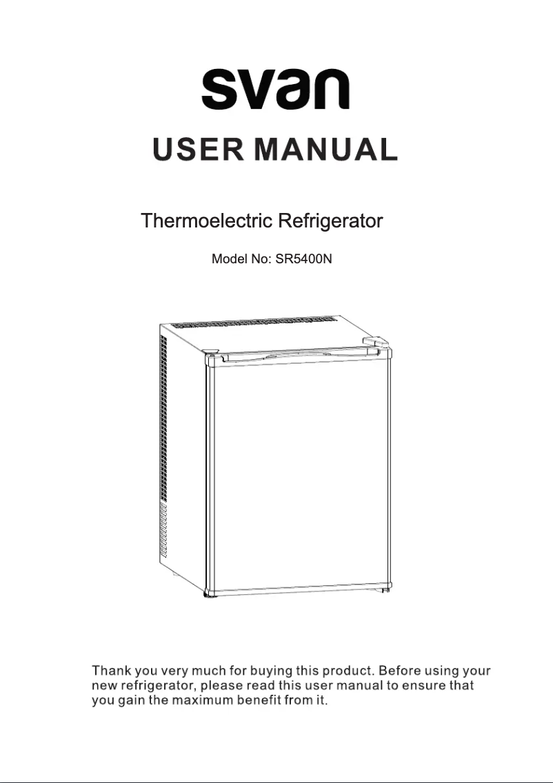 Page 1 de la notice Manuel utilisateur SVAN SR5400N