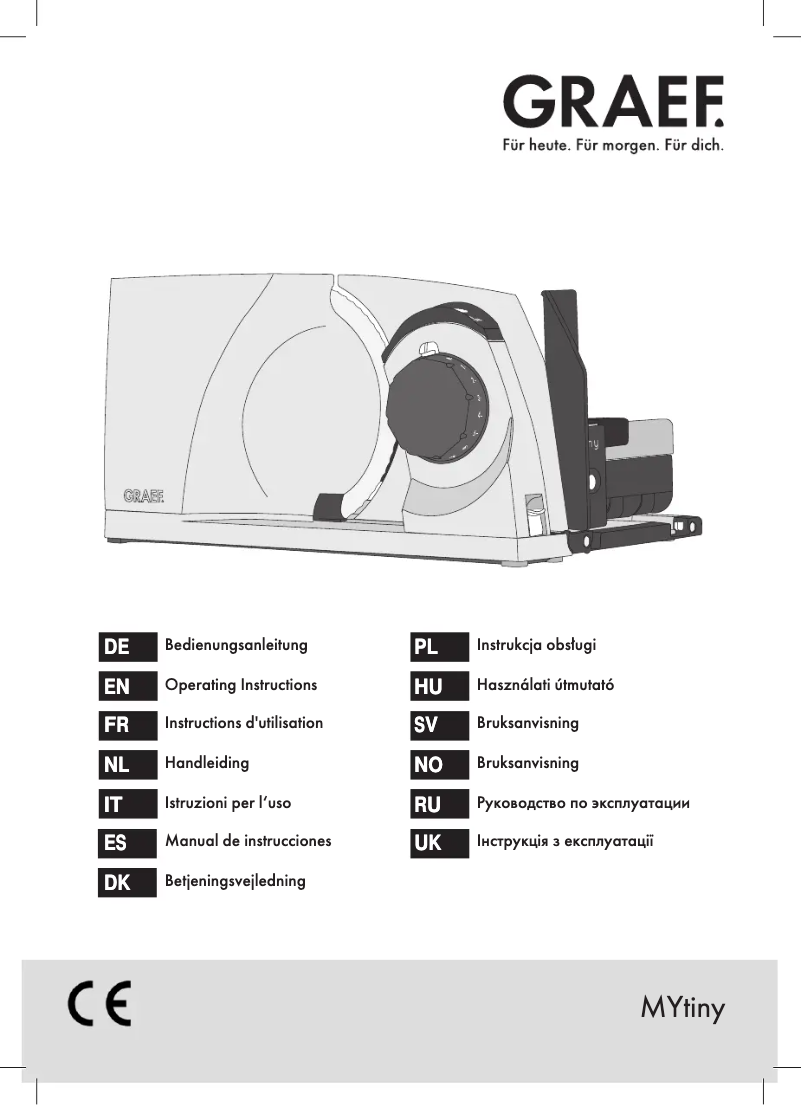 Page 1 de la notice Manuel utilisateur Graef MYtiny