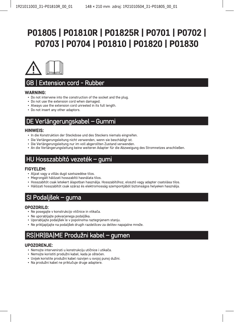 Page 1 de la notice Manuel utilisateur Emos P01810R