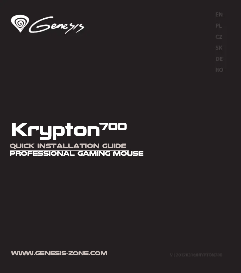 Página 1 del manual Manual de usuario Genesis Krypton 700