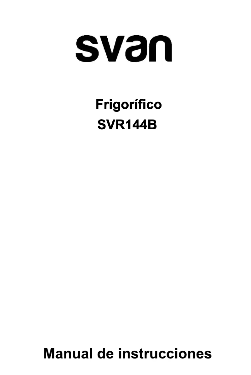 Page 1 de la notice Manuel utilisateur SVAN SVR144B