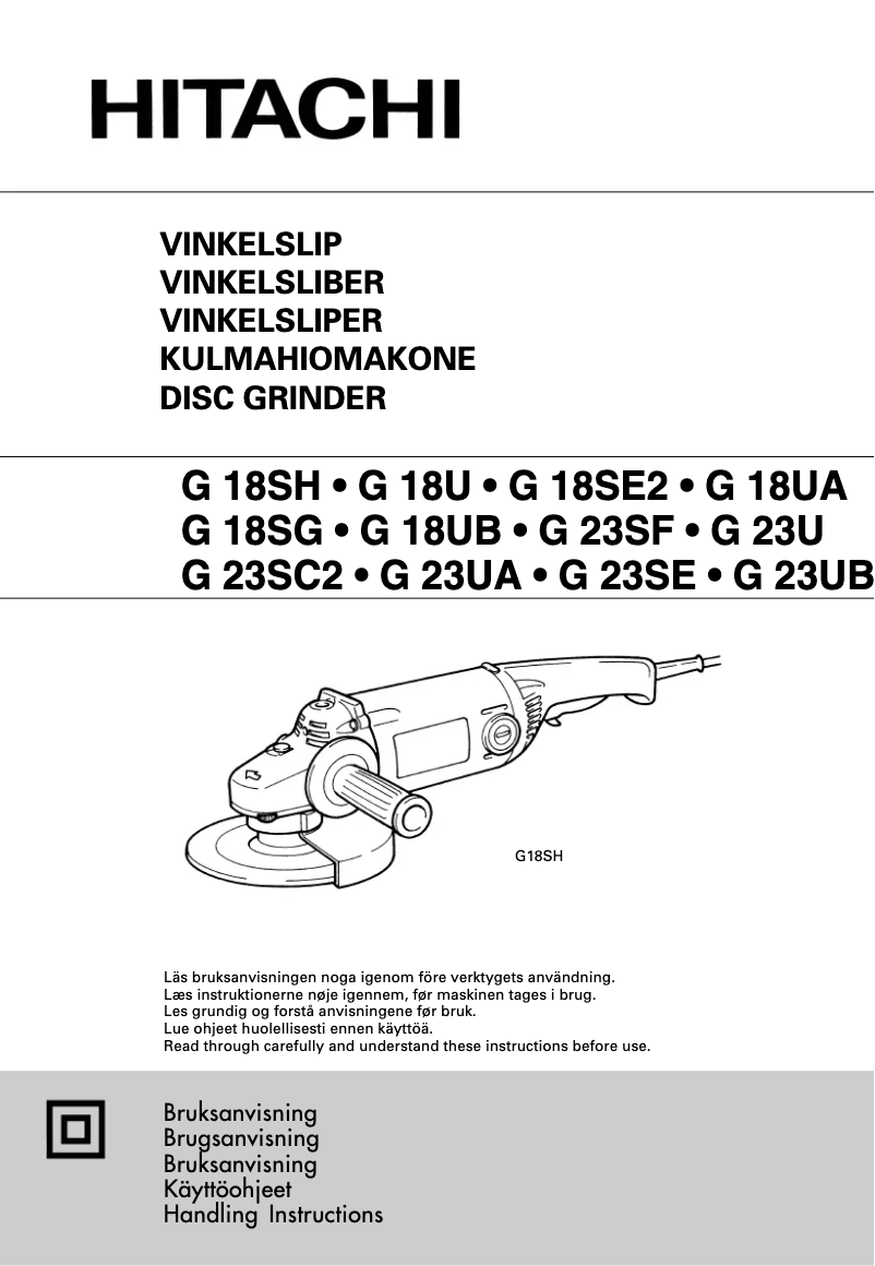 Page n°1 - Manuel utilisateur Hitachi G 18SH