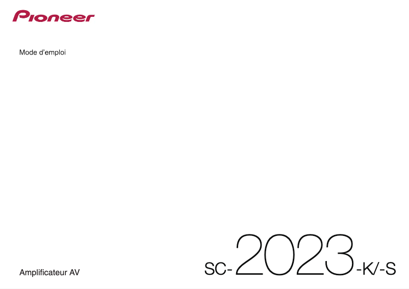 Page n°1 - Manuel utilisateur Pioneer SC-2023