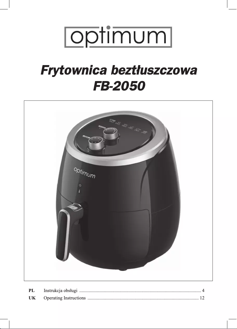 Image de la première page du manuel de l'appareil FB-2050