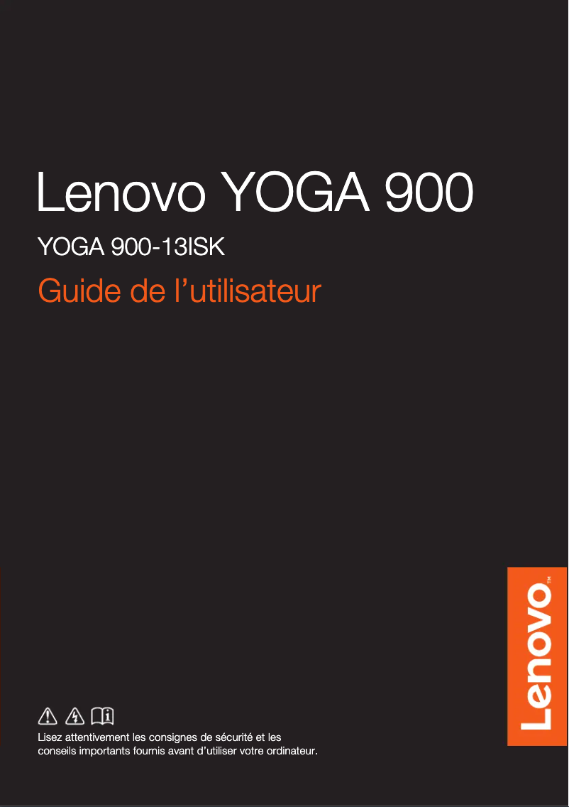 Page 1 de la notice Manuel utilisateur Lenovo YOGA 900