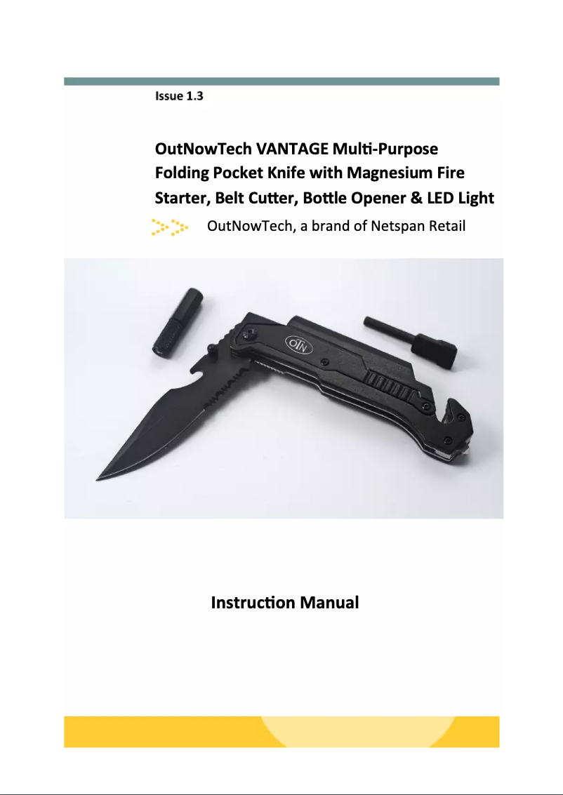 Image de la première page du manuel de l'appareil Vantage