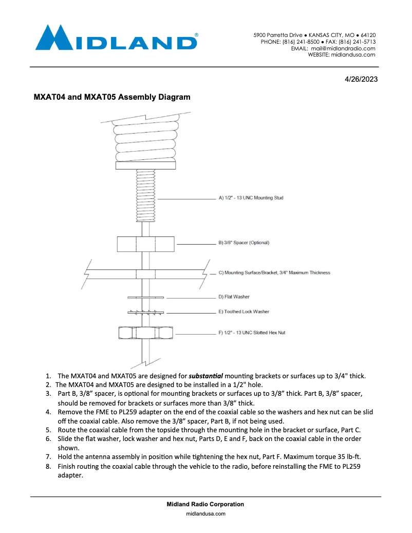 Image de la première page du manuel de l'appareil MicroMobile MXAT05VP