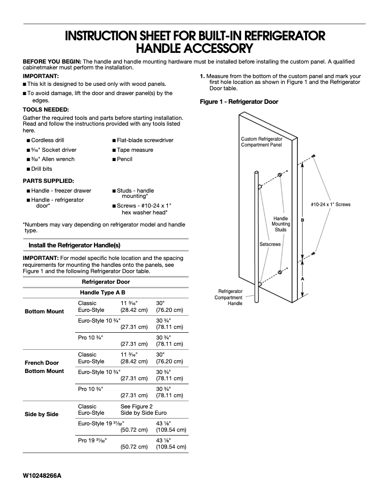 Page 1 de la notice Manuel utilisateur Whirlpool W10745430
