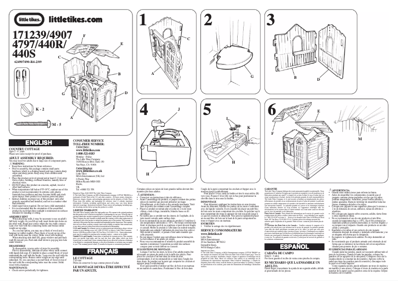 Page 1 de la notice Manuel utilisateur Little Tikes Country Cottage 4947