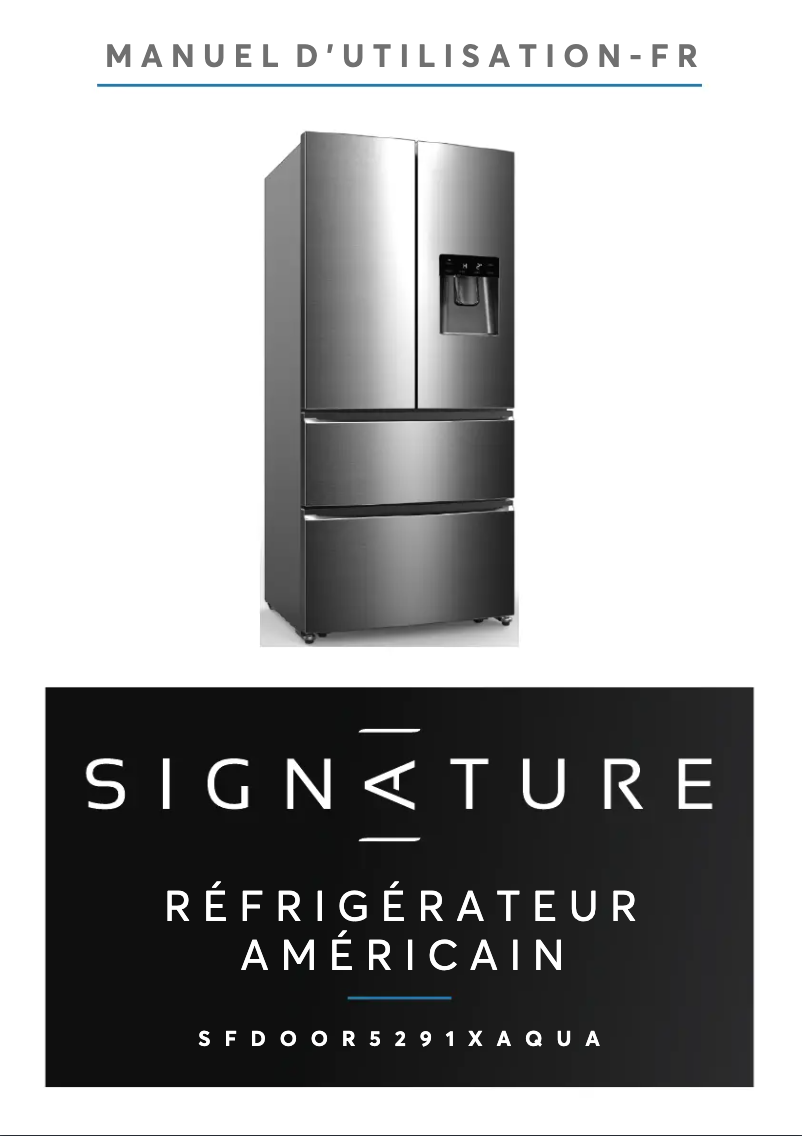 Page 1 de la notice Manuel utilisateur Signature SFDOOR5291XAQUA