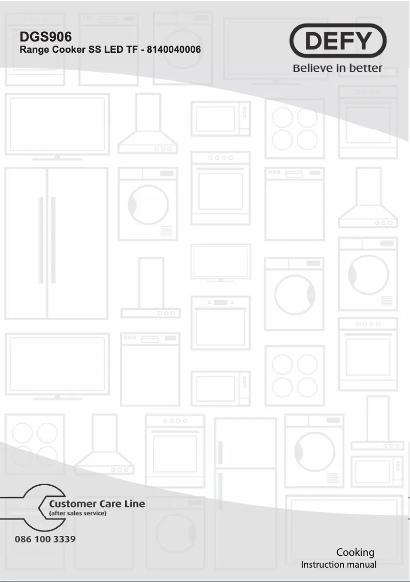 Page 1 de la notice Manuel utilisateur Defy DGS906