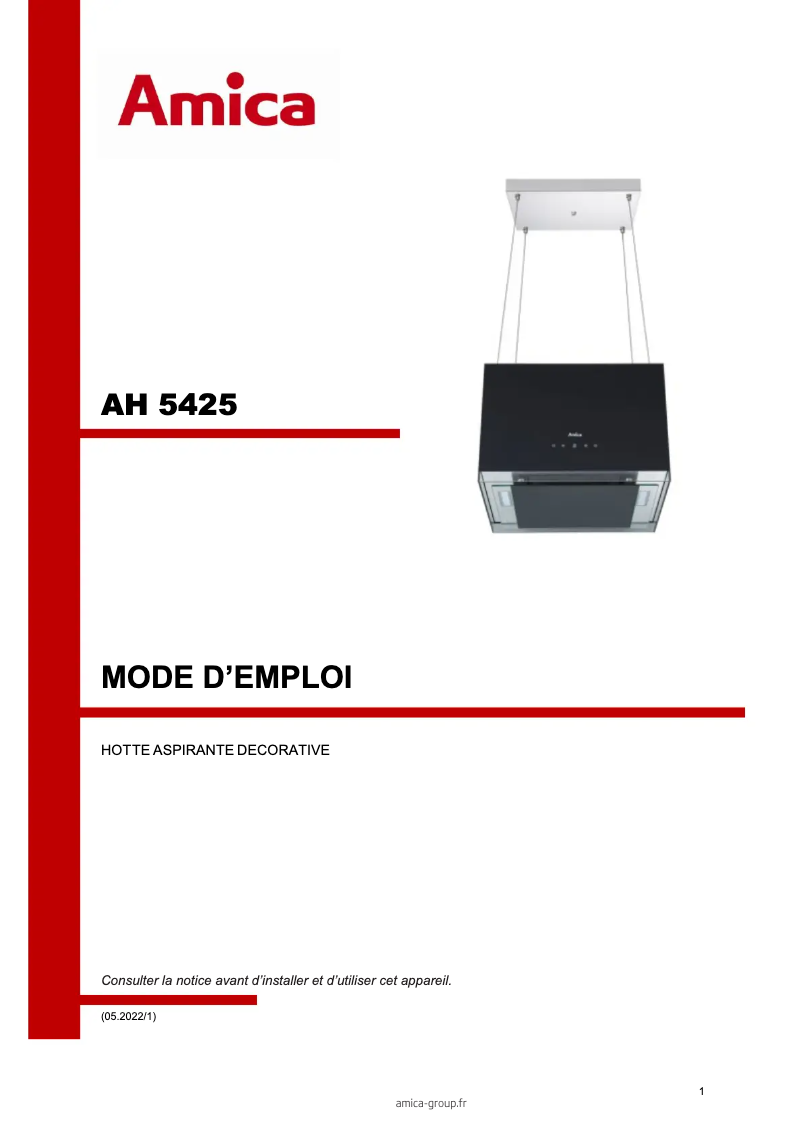 Image de la première page du manuel de l'appareil AH5425