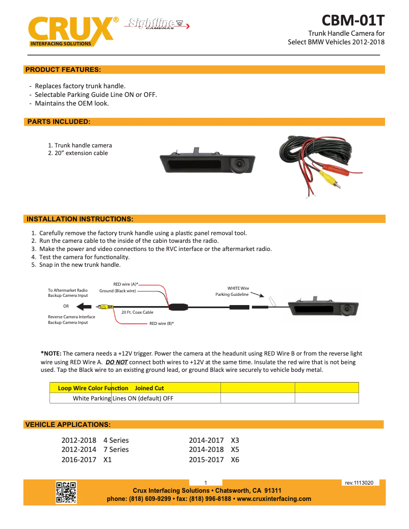 Página 1 del manual Manual de usuario CRUX CBM-01T
