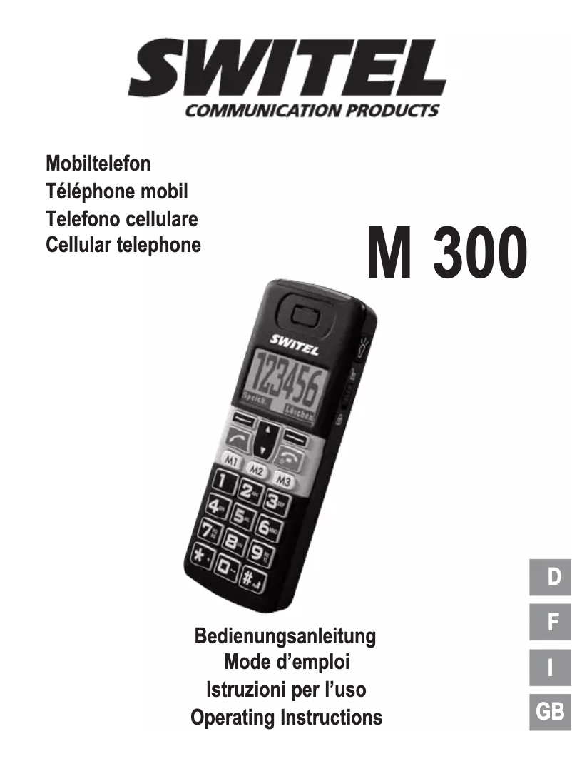 Page 1 de la notice Manuel utilisateur Switel M300