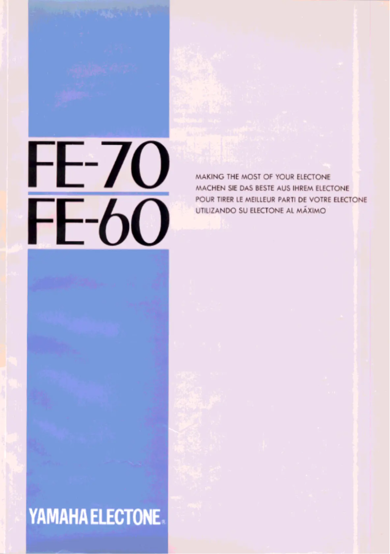 First page image of the manual for Electone FE-60