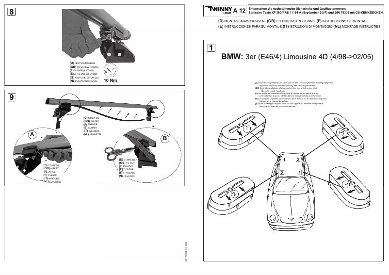 Page 1 de la notice Manuel utilisateur Twinny Load A 12