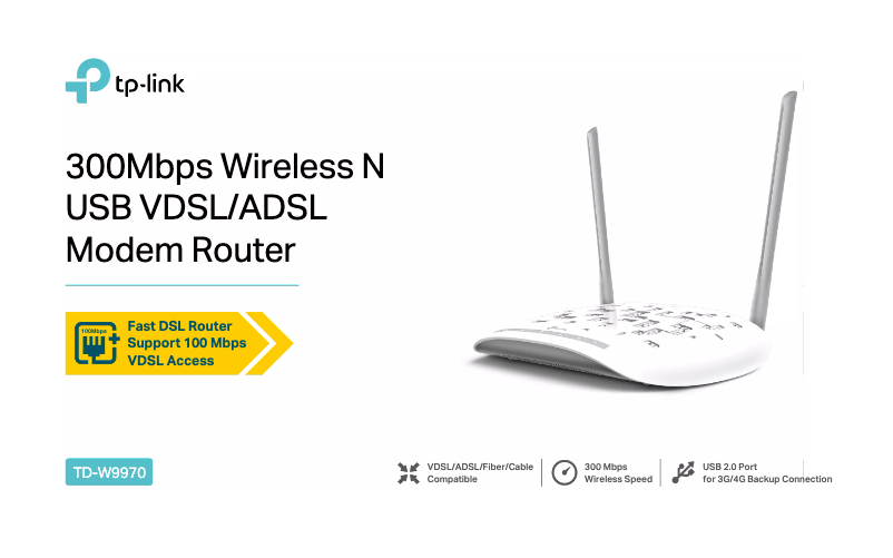 Page n°1 - Fiche technique TP-Link TD-W9970