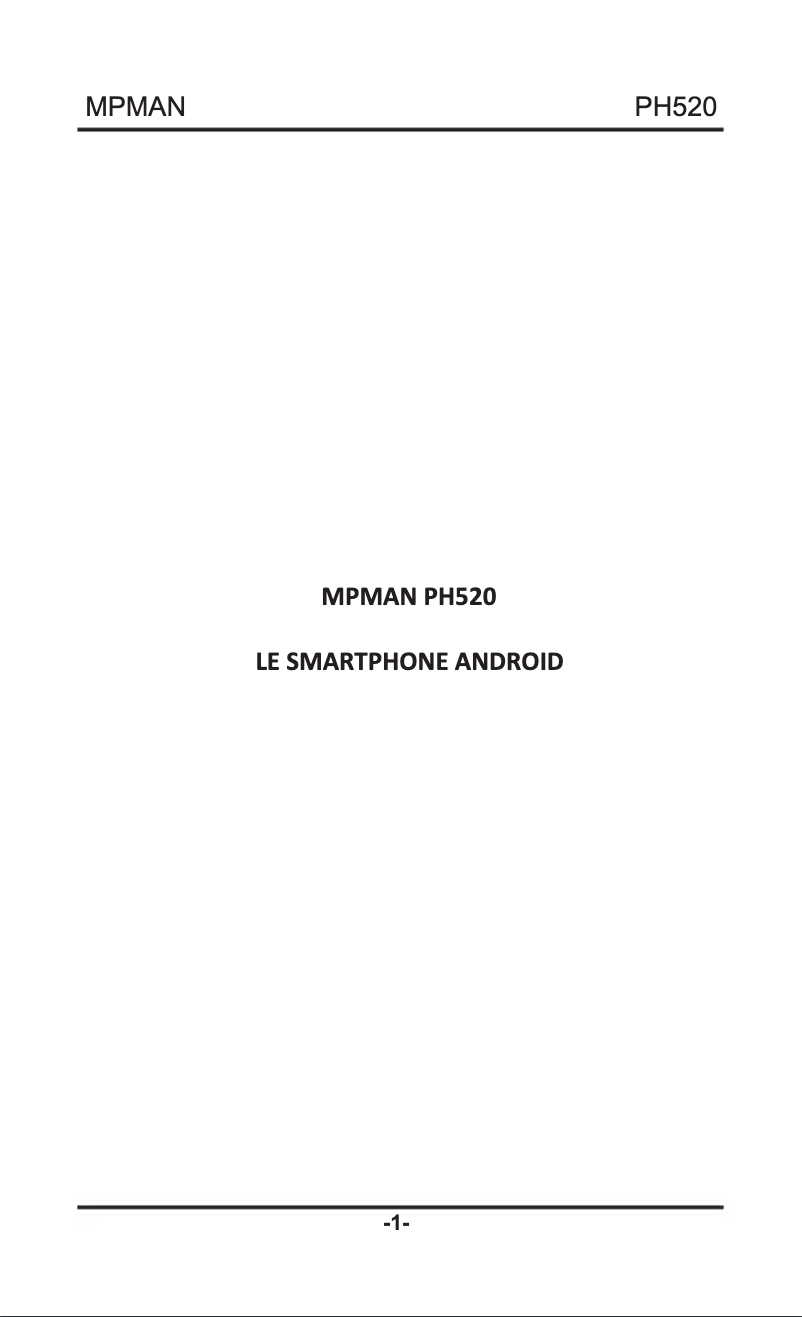 Página 1 del manual Manual de usuario Mpman PH520