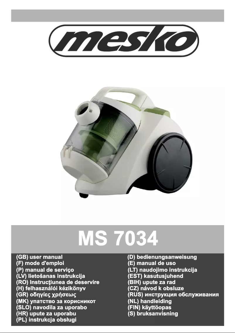 Página 1 del manual Manual de usuario Mesko MS 7034