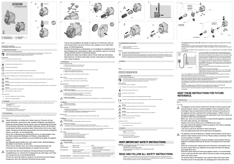Page n°1 - Manuel utilisateur Eheim compactON 300