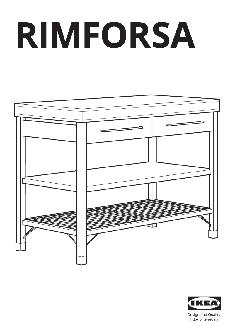 Page 1 de la notice Manuel utilisateur Ikea RIMFORSA 903.992.84