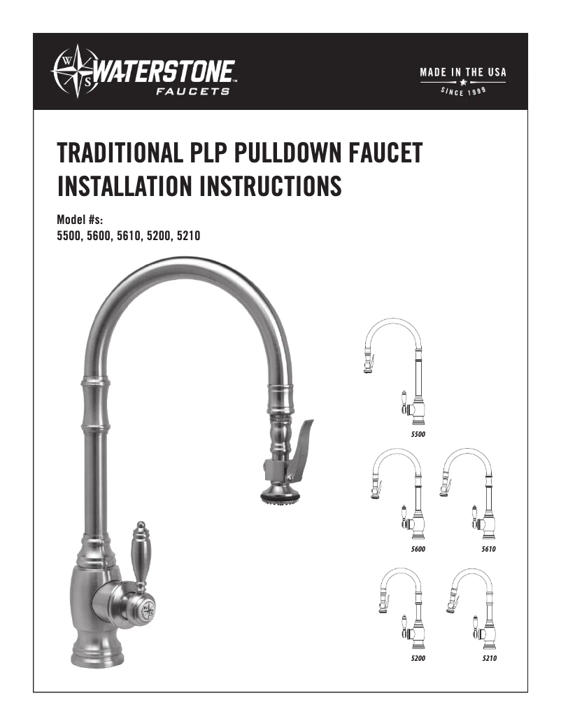 Page 1 de la notice Manuel utilisateur Waterstone 5610