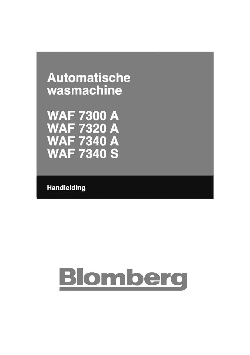 Page 1 de la notice Manuel utilisateur Blomberg WAF 7320 A