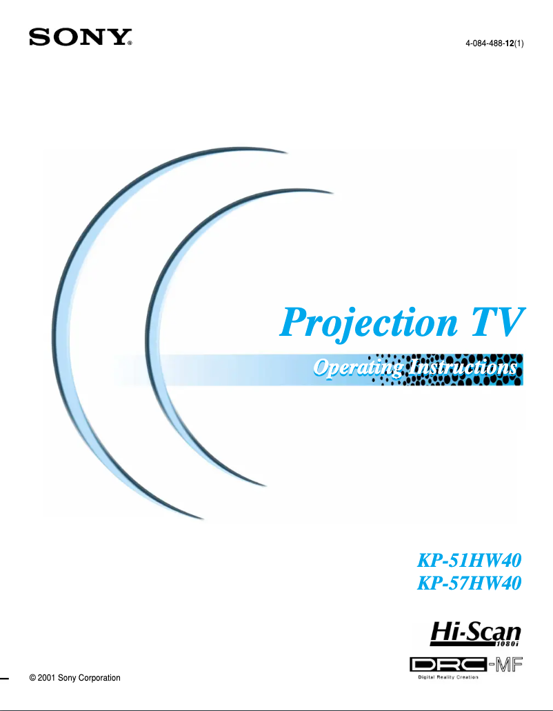 Image de la première page du manuel de l'appareil KP-51HW40