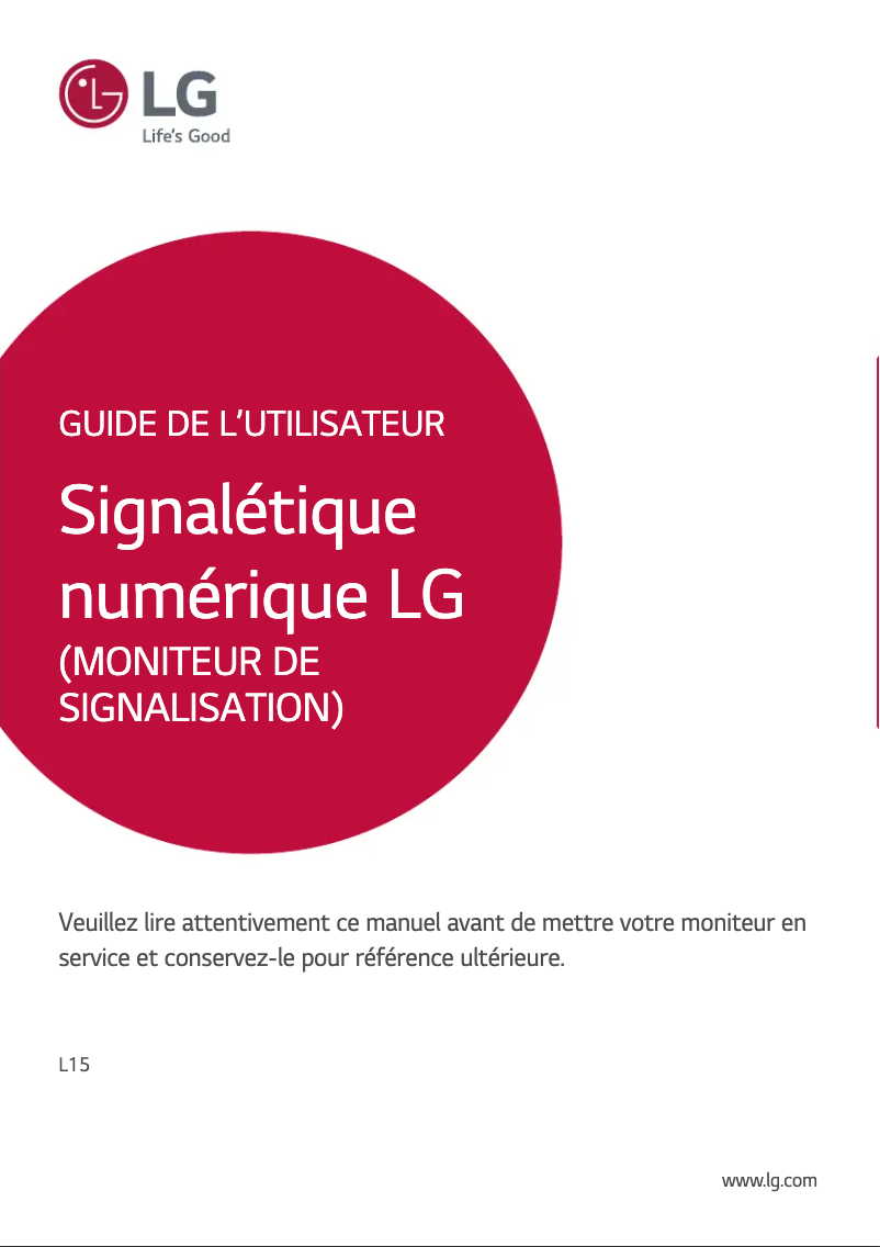 Page n°1 - Manuel utilisateur LG 32SE3KD-B