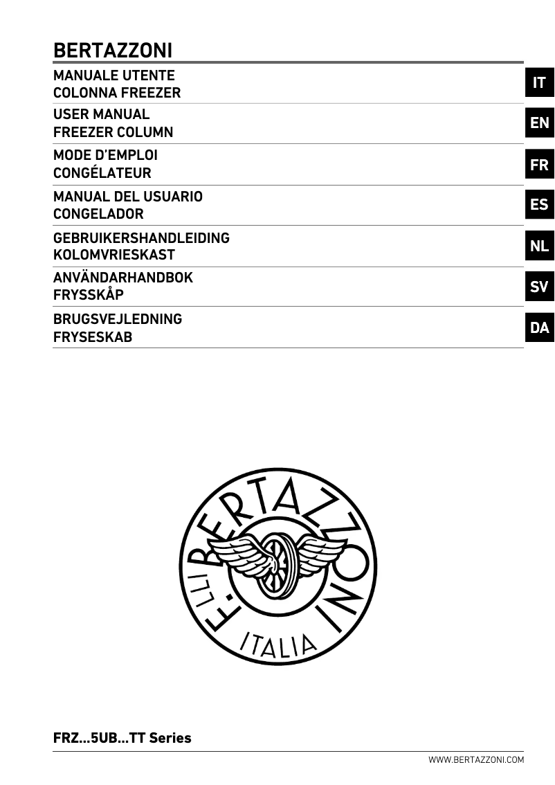 Page 1 de la notice Manuel utilisateur Bertazzoni FRZ455UBLPTT