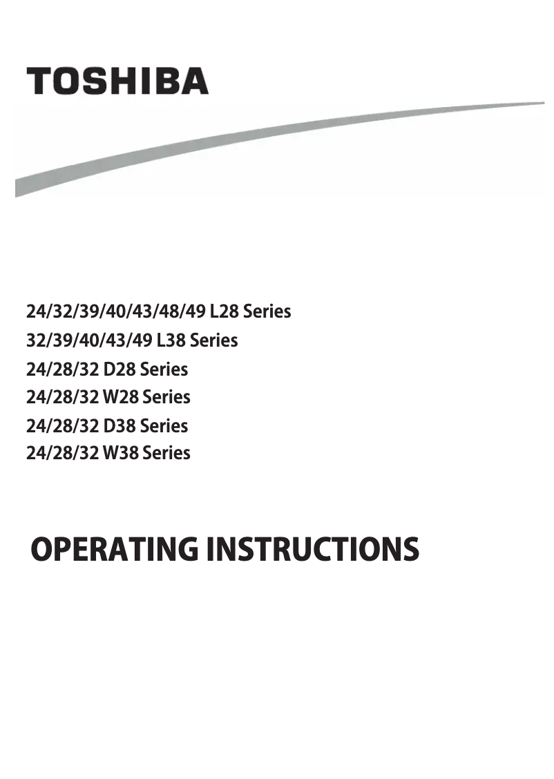 Page n°1 - Manuel utilisateur Toshiba 32W3863DB