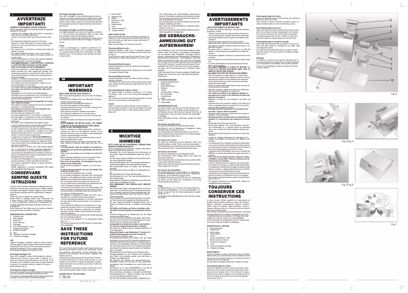Page n°1 - Manuel utilisateur Ariete 446