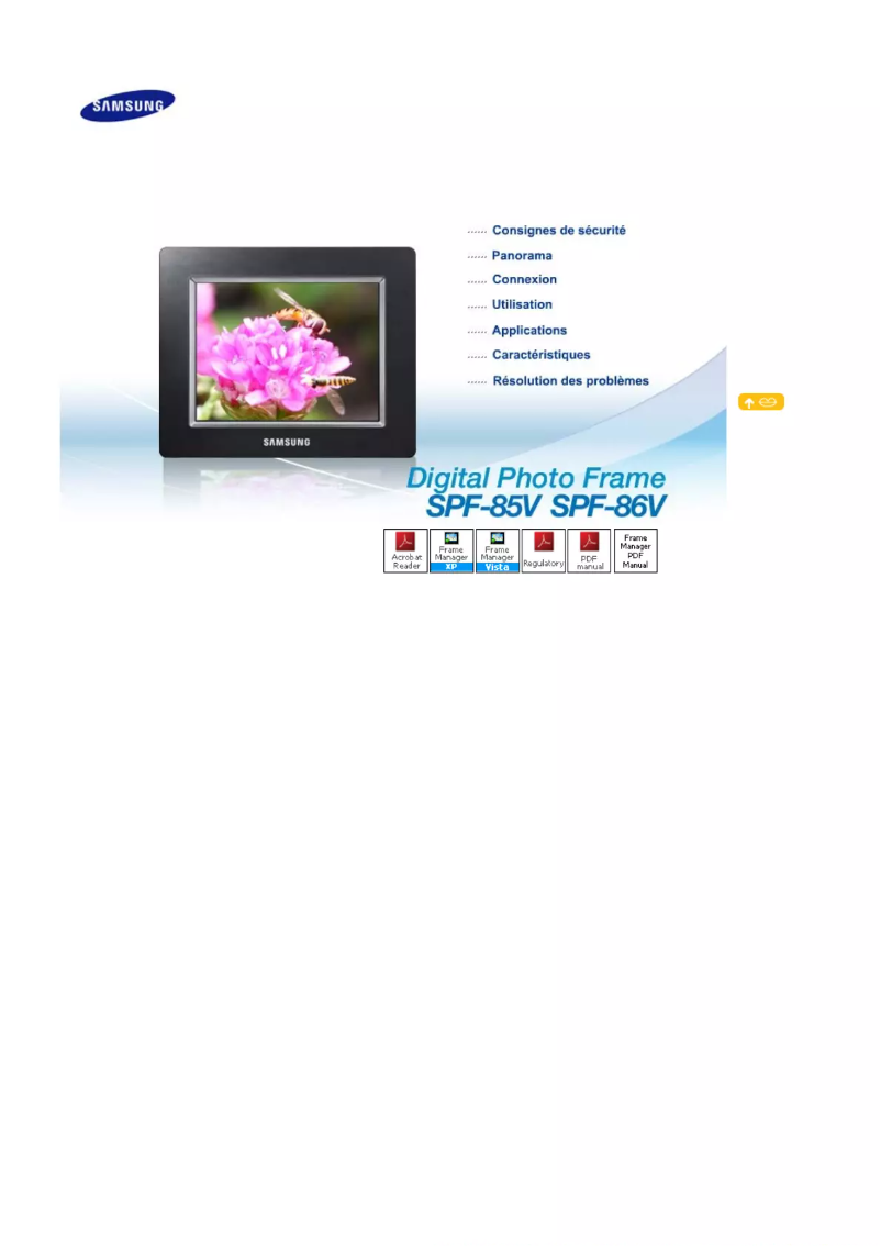 Page 1 de la notice Manuel utilisateur Samsung SPF-85V