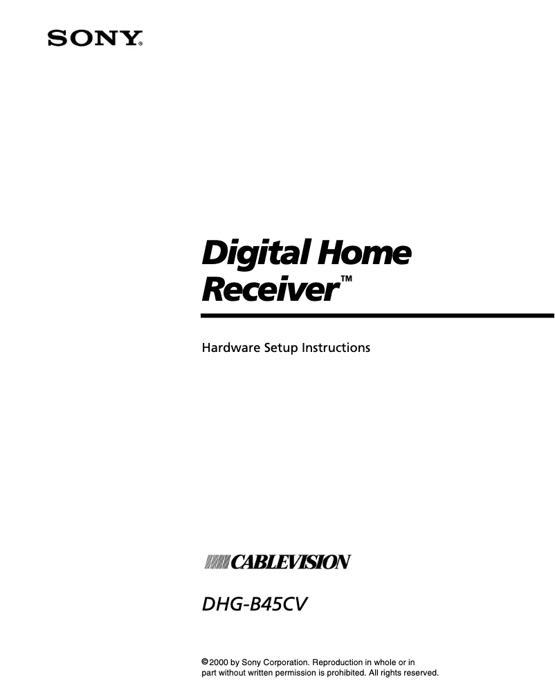Imagen de la primera página del manual del dispositivo DHG-B45CV