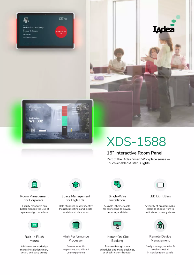 Page 1 de la notice Manuel utilisateur Iadea XDS-1588