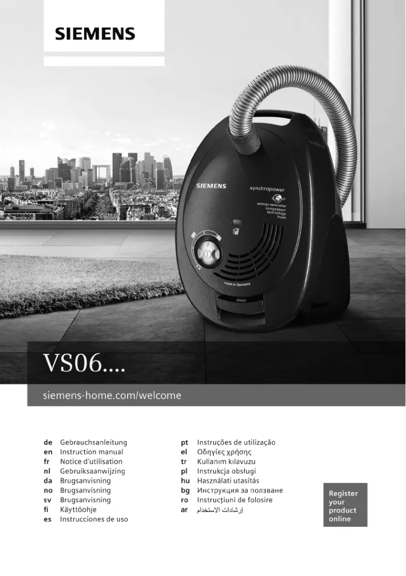 Image de la première page du manuel de l'appareil Synchropower VS06G2511