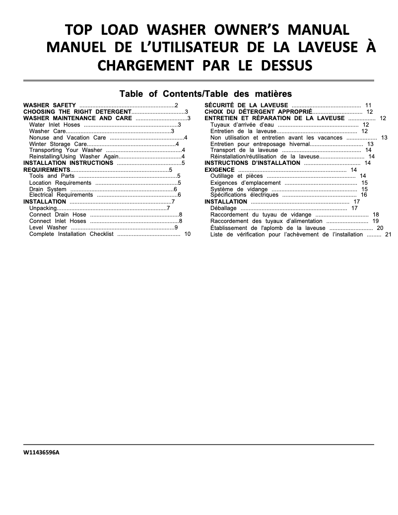 Página 1 del manual Manual de usuario Whirlpool WHLAUWED5000DW