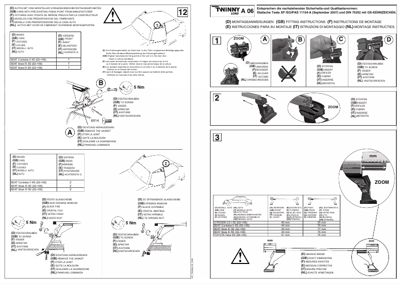 Page 1 de la notice Manuel utilisateur Twinny Load A 06