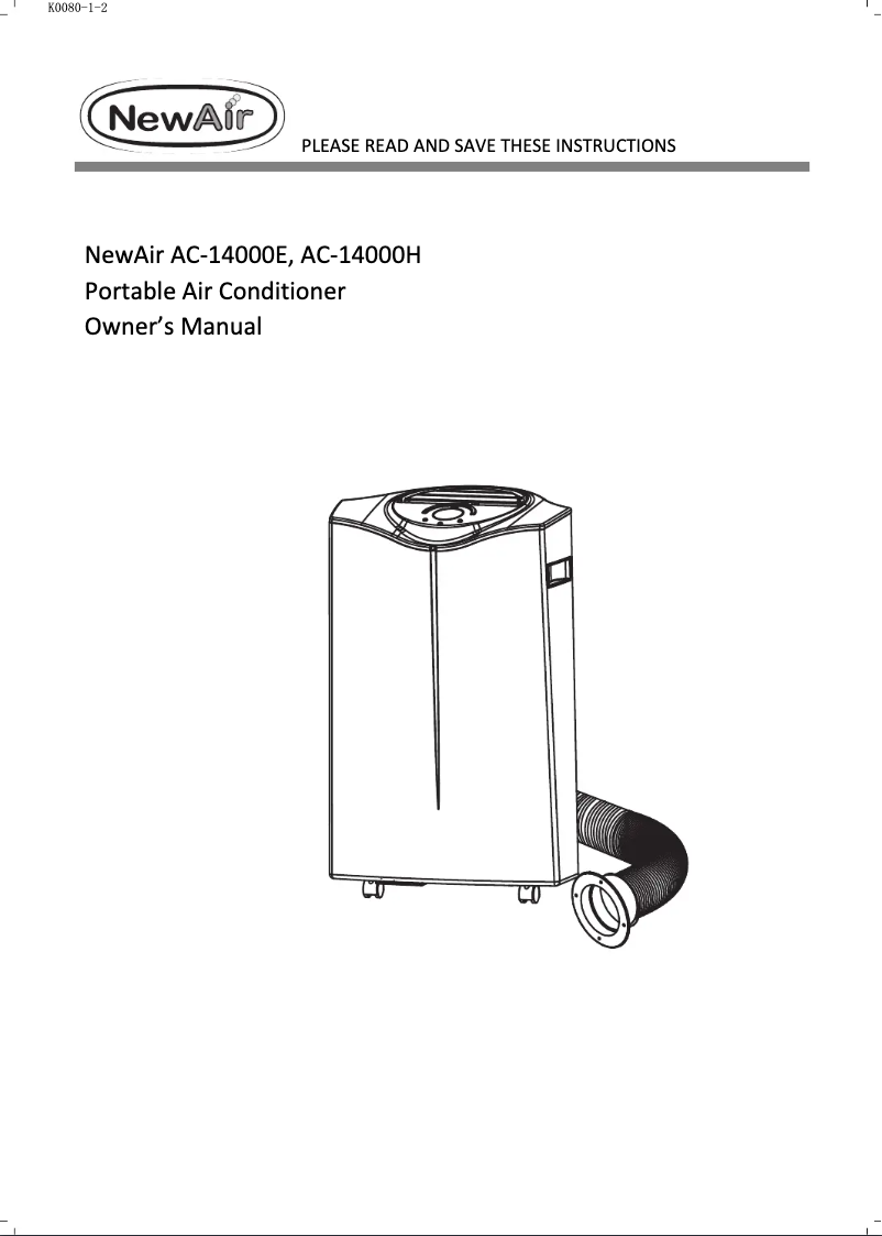 Página 1 del manual Manual de usuario NewAir AC-14000H