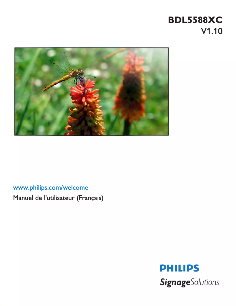 Page n°1 - Manuel utilisateur Philips Signage Solutions BDL5588XC