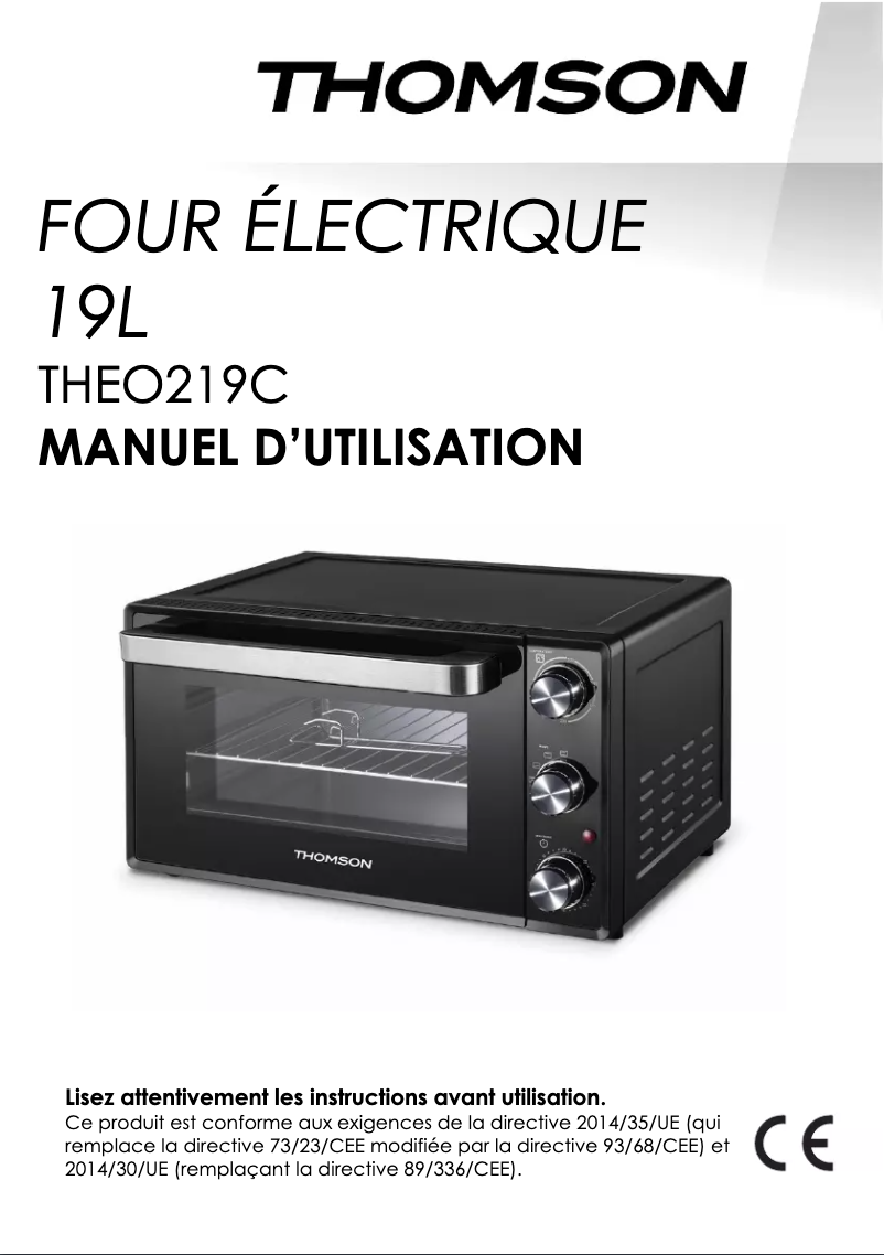 Page n°1 - Manuel utilisateur Thomson THEO219C